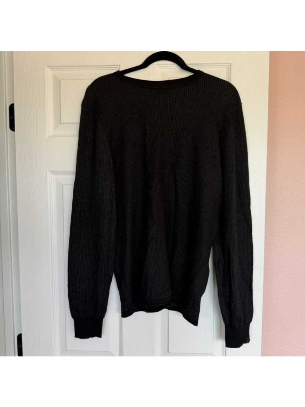 Rag and Bone Wool Blend Black Crewneck Layering Sweater Size Large